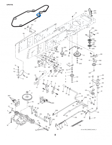 poulie de guidage pour mac culloch M12592RB