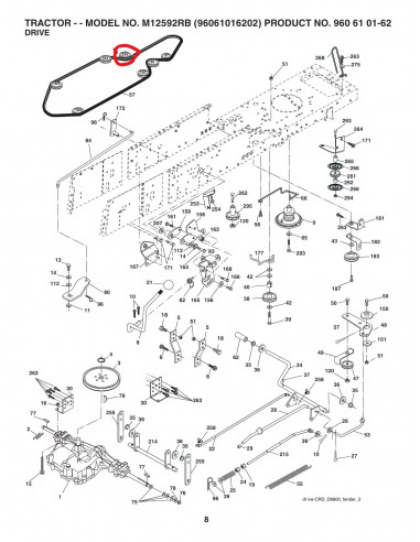poulie tendeur pour Mac Culloch M12592RB