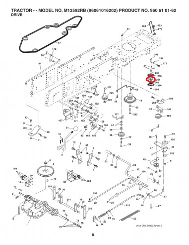 poulie pour Mac Culloch M12592RB