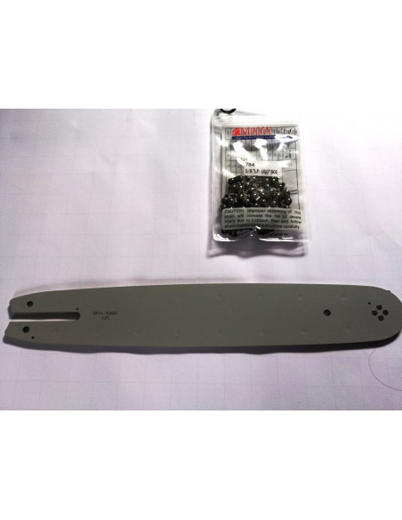 guide 14 pouces + chaine pour sthil 017