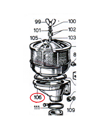 Filtre à air pour Intermotor LA490 et support