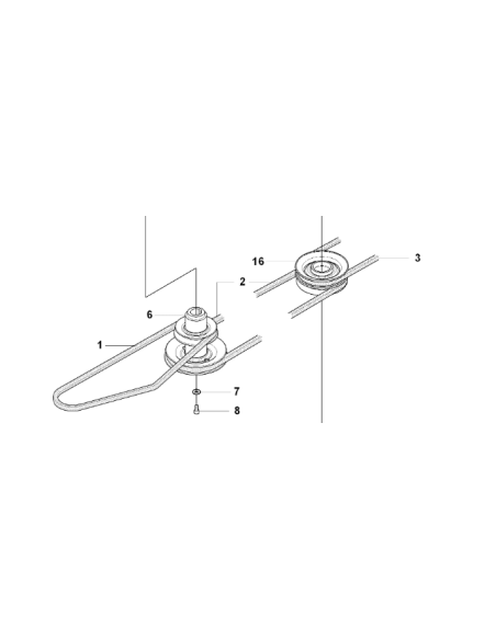 courroie de traction pour Jonsered Rider FR2216A 4x4