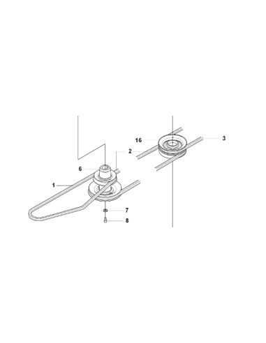courroie de traction pour Husqvarna R214TC